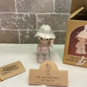 Precious Moments My Love Will Never Let You Go Fisherman Ornament 114006 1988